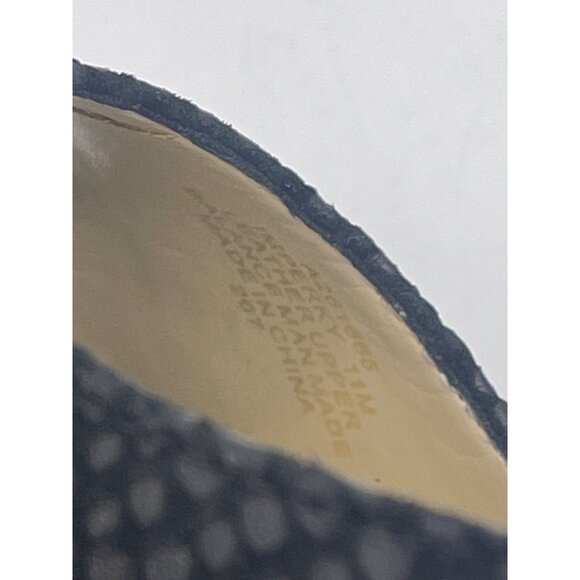 Isaac Mizrahi Perky Women Black Embossed Leather Wedge Shoe Size 11 - Picture 9 of 9